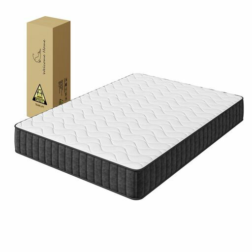 Rakuten - Vesganttiマットレスダブル高密度ポケットコイルベッドマットレス極厚25cmやや硬めダブルベッドマットコイル数759個並行配列底付き感無し体圧分散スプリングマットレス耐久性良い通気性…