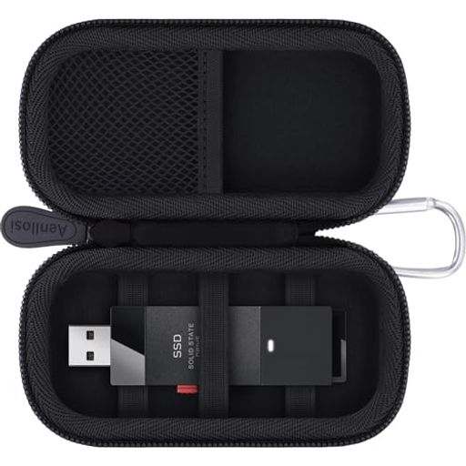 (ケースのみ)BUFFALOバッファローSSD外付け250GB500GB1.0TBSSD-PUTSSD-PUT1.0U3-B/NSSD-PUT250U3-B/NSSD-PUT500U3-B/N専用収納ケースブラック-Aenllosi