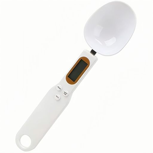 Measuring Spoons - 電子計量スプーン-デジタルスプーンスケール料理・ベビー用補助食品・猫糧の計量に最適オートパワーオフ機能壁掛けフック穴付き(‎ホワイト)