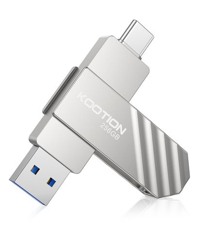USB 3.2超高速:この256GBのタイプCペンドライブは、速度を上げるUSB 3.2テクノロジーを採用しています (読み取り速度大きいか等しい450 MB/秒、書き込み速度大きいか等しい400 MB/秒)、128GB USB 2.0 USB Cメモリの10倍速く、データの保存と転送のプロセスを大幅に削減します 容量を拡大:デジタルデータを家族や友人、同僚、顧客との間で保管、転送、共有するのに優れたパフォーマンスです。スマートフォンの容量を拡張することが可能、映画を観たり、家族や友人との休暇先で写真を撮影することもできます 信頼性と耐久性:360度回転するカバーにより、このUSB CスティックはさまざまなUSBデバイスに簡単に使用でき、コネクタを汚れや損傷から保護します。 大きなキーフォブ穴により、金属製のUSBドライブをキーやバックパックに簡単に取り付けることができます USB 2 in 1フラッシュドライブ:このデュアルUSBフラッシュドライブは、一方の端に標準のUSB Aコネクタ、もう一方の端にUSB Cコネクタを備えており、USBフラッシュドライブを一方の端からもう一方の端に簡単に移動できます。