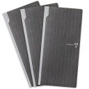 プラスメモ帳ノートカ.クリエA4x1/3NSシリーズ方眼3冊ブラック77762x3