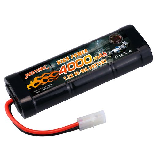 【商品仕様】公称容量:4000mAh 公称電圧:7.2V サイズ:137x48x24mm 重量:約405g 充電電流値:800mA(0.2C)充電時間:6時間 充電最大電圧値:8.7V コネクター:タミヤ 【幅広い互換性】タミヤ ヨコモ 京商 対応 1/8や1/10電動ラジオコントロールモデル用の 7.2V ニッケル水素バッテリー です。急速充電に適し、優れた放電特性を持つとともに十分な容量を確保しました。扱い やすいパワー特性を持ち、ビギナードライバーに最適。オンロードカーからオフロードバ ギーまで車種を選ばず幅広く使えます。