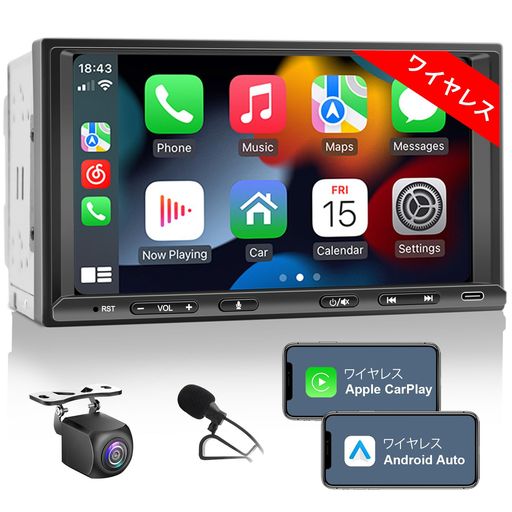 IYING 7C` J[fBXvCI[fBI 2DIN J[ir CX CARPLAY & ANDROID AUTOΉ /L AbvJ[vC/AhChI[g QLED^b`XN[