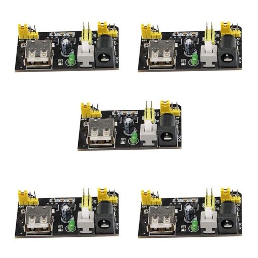 VKLSVAN5個セットMB102ブレッドボード専用電源3.3V5Vブレッドボード電源モジュールArduinoに対応