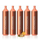 NONNICOMAX5電子タバコ使い捨てvapeベイプシーシャ15000回吸引可能フレーバーナッツスモーク5本入りメンソール入り大容量爆煙水蒸気たばこニコチンタ...
