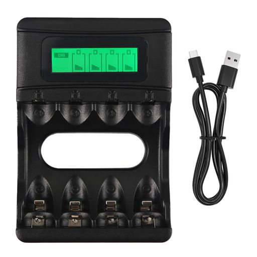 【単3 単4兼用】この充電器は 1.2V バッテリー 単3 単4 ニッケルクロム/ニッケル水素充電電池を適用します、 最大4つの電池を同時に充電できます。 この2種類の電池を自由に組み合わせて充電できます。 【電池充電器仕様】入力 DC5V 出力 DC1.2V 充電電流500mA*4。この広範囲電圧入力電源アダプタは世界中の電圧に対応しており、非常に便利です。 【LCDセンサーランプの表示】LCD画面には充電状態が表示され、充電状態とバッテリー残量を直感的に確認できます。この充電器は、マイクロコントローラによるインテリジェント制御を採用した4チャンネルPWMスイッチング急速充電器です。バッテリーの状態を正確に判断し、充電品質を制御し、過充電や過充電を防ぎます。 【乾電池充電防止機能付き】単チップ制御システムは、各スロットの独立出力制御を実現し、恒流恒圧充電を実現し、バッテリーの使用寿命を効果的に増やす。充電の飽和と安全を確保するための電圧と温度を制御します。 バッテリーが完全に充電されると自動的に充電が中止されるので、充電中の安全性について心配する必要はありません。