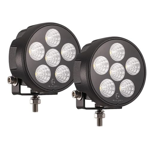 Rakuten - LED補助灯ワークライト丸形30°広角30W高辉度低消費電力車外灯SUVピックアップ車のAピラーライト、OEMフォグランプ交換用、12v24v兼用防水2個セット