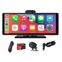 EAGLERICH 10インチタッチパネルドライブレコーダー無線CARPLAY ANDROID AUTO MIRROR LINK WIFI GPS BLUETOOTH AUX TF車載DVR 液晶 HD 4K 1080P+64GB SDカード(2)