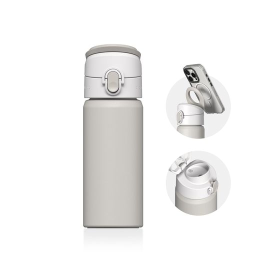 Rakuten - RHINOSHIELD(ライノシールド)AquaStandマグネットボトル480ml|保温保冷丸口直飲みステンレス製水筒ウォーターボトルMagSafe対応ハンドル付スポーツボトル角度調節可能な三脚スマホスタンド水漏…