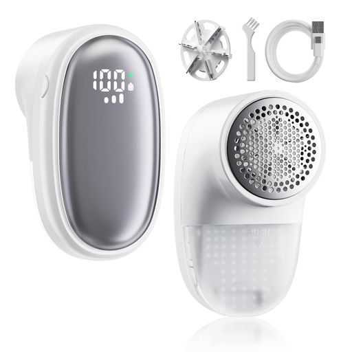 【2024最新の毛玉取り】けだまとり電動-強力6枚刃3段階調整USB充電LCDスクリーン毛玉取り器生地を傷め..