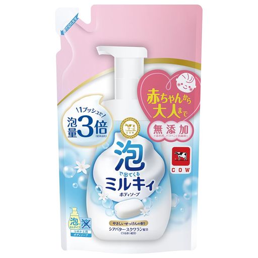 泡ミルキィボディソープやさしいせっけん詰替用450ML