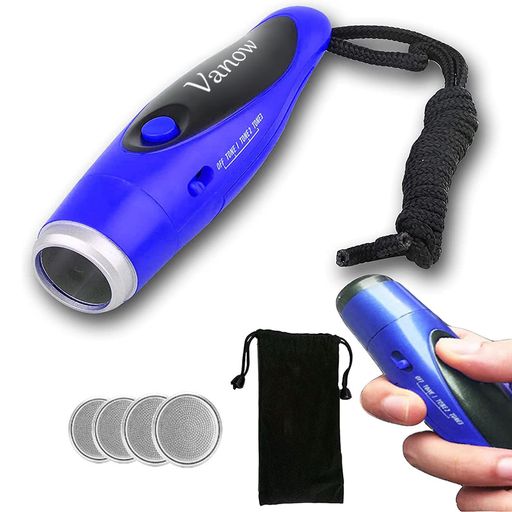 電子ホイッスル電子笛ブルー3種類ホイッスル音大音量120dbボタン電池収納袋日本語説明書付きサッカバスケットボールスポーツ審判団体競技アウトドア防災防犯登山害獣対策