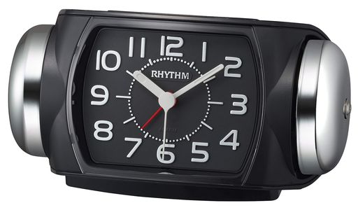 リズム(RHYTHM)目覚まし時計大音量ベル音アラームバックライト付き連続秒針8RA647SR02