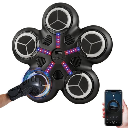 OBEST音楽ボクシングマシンミュージックボクシングマシンリズムぼくしんくマシーンボクササイズ壁掛け型トレーニング機器スマホ接続壁パンチングバッグエクササイズダイエット子供大…