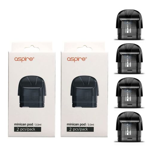 ASPIRE MINICAN/MINICAN+ (ミニカン プラス)/ MINICAN 2 アスパイア ミニカン シリーズ 対応 交換用 POD 純正カートリッジ 0.8Ω / 1.0Ω / 1.2Ω コイル (0.8Ω 2箱セット)