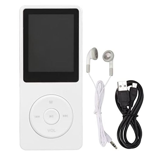 MP3プレーヤー ポータブル1.8インチMP3ミュージックプレーヤー/カードリーダー 64GBメモリカード 音楽 ビデオ 画像 電子書籍をサポート(白い)