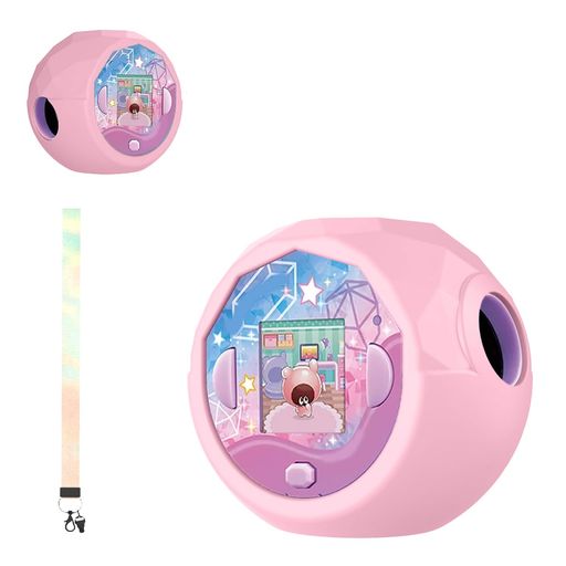 タカラトミー(TAKARATOMY)ぷにるんずぷにすたる2025用ケースカバー分離式柔らかいシリコン製保護ケースかわいい子供向き防水指紋防止保護耐衝撃ギス防止耐久性ハンドストラップ付き(ピンク)