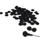NALAINA イヤークッション 交換用イヤーパッド 18MM 100個入り 汎用 交換用 高弾性 耐久性 軽量 ブラック風防 雑音防止 イヤーキャップ イヤホ...