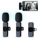 IVVピンマイクワイヤレスIVV2人同時使用iPhone/iPad対応瞬時接続360°集音(Type-C/送信機*2受信機*1)