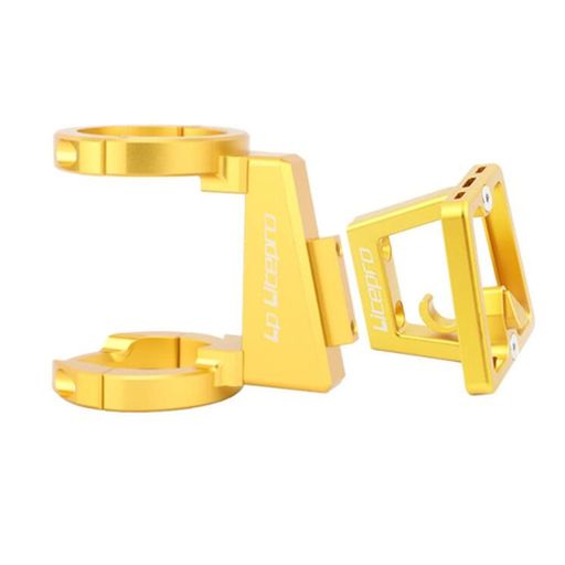 Litepro折りたたみ自転車フロントバッグキャリアブロックCNCアルミニウム合金スバッグバスケットクレードル取り付けベースForBrompton(..