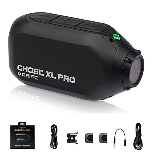 DRIFT GHOST XL PRO アクションカメラ 4K 5時間以上の録画 IPX7本機防水 手ブレ補正 3000MAH大容量バッテリー WIFI搭載 140度広角 外部マイク ヘルメット カメラ バイク カメラ 豊富なアクセサリー ブラック