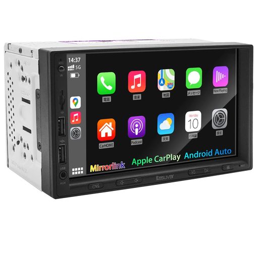 KASUVAR 2DIN7C` J[I[fBǏ^ir 30ohEQ 1024~600PfBXvC XeIV[o[ ChFM/AM X}zAgŗLCARPLAY/ANDROIDAUTO&~[O obNJA XeAO