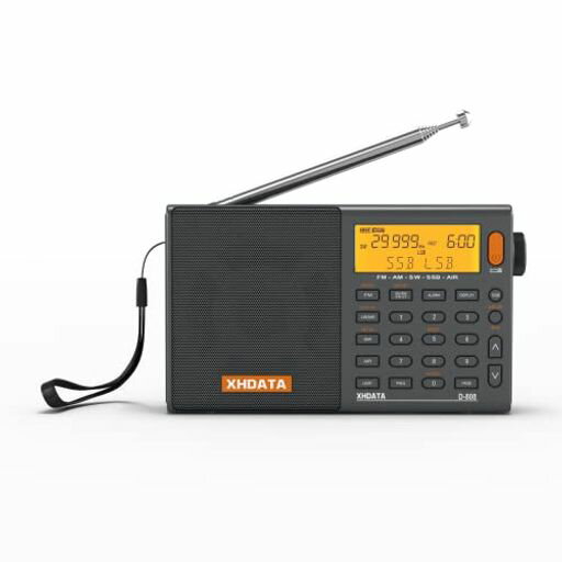 XHDATAD-808ポータブルラジオFMAMSWLWワイドFMエアバンドSSBBCLDSPRDS短波ラジオポケットラジオ防災高感度小型電池式充電式スリープ機能付き目覚まし時計日本語説明書付き