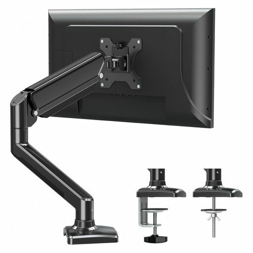 RshtongPCモニターアーム液晶ディスプレイアーム13~32インチ対応耐荷重2~9kgガススプリング式グロメッ..