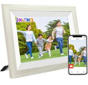 【年末新登場FHD1920*12802K液晶デジタルフォトフレームWIFI10.1インチIPSタッチスクリーン人感センサー/天気/時計/温度/写真動画再生/撮影日が表示32GBメモリ内蔵最大64GBMicroSDカード拡張可