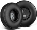 SOULWITイヤーパッドイヤークッションforAKGY50/Y50BT/Y55/K618/K619On-Earとの互換性があり交換パッド高密度フォームイヤーカップノイズアイソレーション柔らかいプロテインレザー耳当て-ブラック