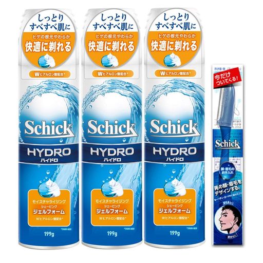 Schick(シック) ハイドロ シェービングジェルフォーム 199gx3本 おまけ付き