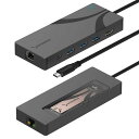 SABRENT USB-Cハブ、 M.2 SSDスロット付き6ポートドック、90W PD3.0、1個のUSB 2.0 & 2個のUSB 3.0 TYPE-Aポート、HDMI 2.0 4K@60HZ、RJ45 1GBEポート ドッキングステーション(2)