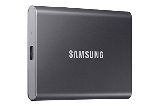 SAMSUNG (サムスン) SSD T7 ポータブル 外付け ソリッドステートドライブ 1TB 最大1,050MB/秒 USB 3.2 Gen 2 信頼性の高いストレージ ゲーム用 学生用 専門職用 MU-PC1T0T/AM グレー