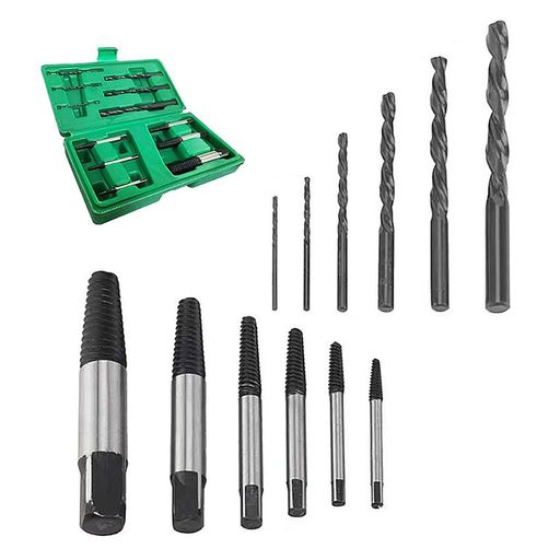 Rakuten - ネジ抽出器セットエキストラクター逆タップ6pcsネジ抽出器セットと6Pcs左回転ドリルビット破損ボルトネジ取り出しネジ山補修キットなめたネジ外し工具