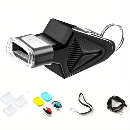 【セット内容】本製品は2個セットで、ホイッスル2本と収納ボックス2個が付属しており、忘れたり紛失したりする心配がありません。さらに、首ロープ2本、手ロープ2本、専用保護カバー6枚も付属しており、ホイッスルを効果的に保護します。便利で衛生的!...