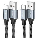USBTYPECケーブル【1M/2本セット】NIMASOタイプCケーブルQC3.0対応急速充電USB-C&USB-A3A充電ケーブル高速データ転送高耐久ナイロン素材IPHONE16/15シリーズ、IPAD(2)