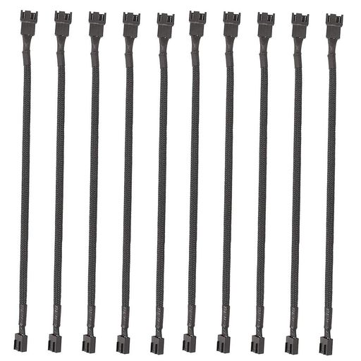 KILIGEN10個ファン電源ケーブルファン延長ケーブル4ピン延長PWM延長ケーブル4ピンと3ピンファン用冷却..