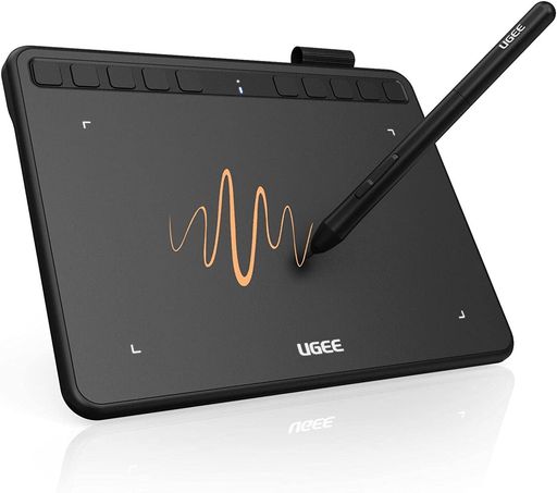 UGEE ペンタブレット ペンタブ S640 板タブ 6.3×4インチ ショートカットキー10個 8192レベル筆圧 絵描き 充電不要ペン OTGアダプター付き イラスト入門用 超薄型 携帯便利