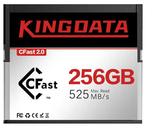 KINGDATA CFast 2.0 メモリーカード 256GB 最大読み取り速度525MB/s 6Kビデオ対応 ...
