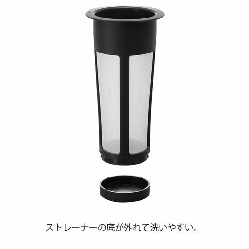 出来上り容量 1000ML 食器洗い乾燥機の使用可能 サイズ:幅 138 MM × 奥行 94 MM × 高 294 MM 口径 88 MM ガラスボール:耐熱ガラス、フタ・ハンドルバンド・ストレーナーフレーム:ポリプロピレン、メッシュ:ポリエステル 原産国:日本製