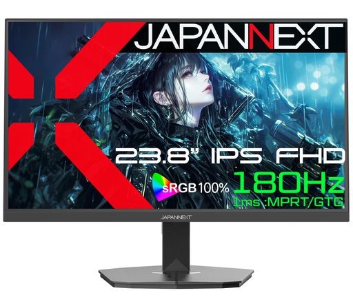 【ECサイト限定】JAPANNEXT23.8インチIPSパネル搭載180Hz対応フルHD(1920x1080)解像度ゲーミングモニターJN-Ei238G180FHDMIDP1ms(GTG/MPRT)HDRsRGB:100%