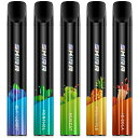 電子タバコ使い捨てシーシャ5風味セット持ち運びVAPEベイプポケットシーシャ爆煙水蒸気たばこ禁煙パイポ大容量7500回吸引可能ニコチンなしタールなしSKIRA