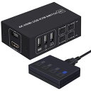 kvmスイッチhdmi4KkvmスイッチHDMI切替器4ポート(PC4台用)UltraHD4K60HzHDMI2.0HDCP2.23D/HDRスプリンターUSB2.0USBキーボード/マウス共有