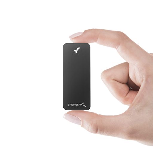 SABRENT外付けSSD、SSD2TB、USB3.2Gen210Gb/秒、最大速度1000MB/秒(PS5/PS4動作確認済み)航空宇宙用高級アルミ製(SB-2TB-NANO-BLK)