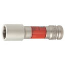 トネ(TONE)プロテクター付クイックフィット薄型ロングホイルナットソケット4APQF-19LN差込角12.7mm(1/2”)レッド二面幅19mm