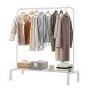 LOFTHESTAR 洋服ラック 吊り下げ用服 ハンガーラック スリム 物干しスタンド 晾衣架 ハンガー ラック 服かけスタンド 洋服掛け CLOTHES HANGER STAND 衣装ラック 服 ラック ボトム シェルフ付き 組立簡単(3)