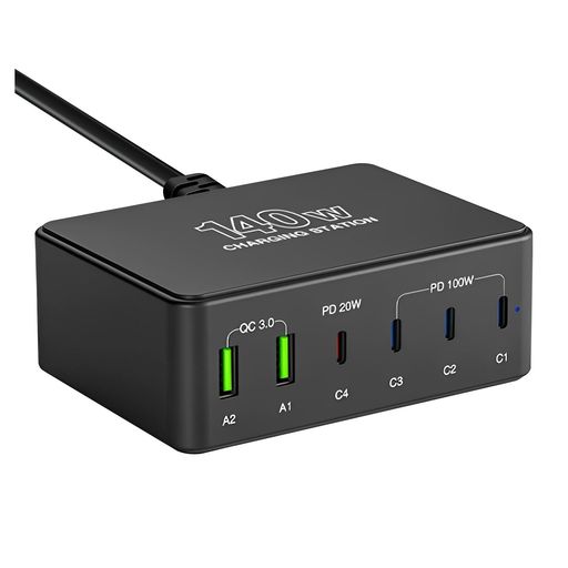 USB Ŵ 140W PD®Ŵñݡ100W/PD 3.0PPSQC4+б/6Ʊš6ݡ USB-C*4&...