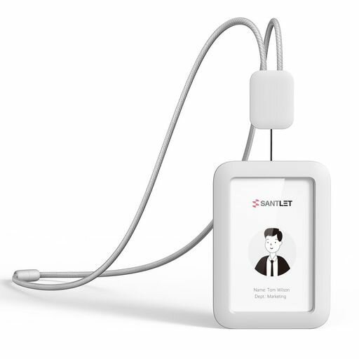 IDカードホルダーカードホルダー首掛け社員証ケース名札ケースidカードケースパスケースリール付き伸縮可能シリコン製ネックストラップ安全分離バックル2枚収納可能ネームホルダーお…