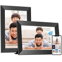 FANGORデジタルフォトフレームWI-FI2セット10.1インチタッチパネル16GB内蔵1280*800写真/動画/天気予報初心者/高齢者向け壁掛け可誕生日母...