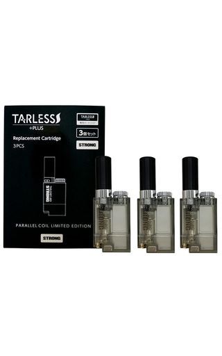 TARLESS PLUS ターレスプラス 専用 STRONG ストロング カートリッジ 3個セット (ロングカートリッジ 1.2Ω) 電子タバコ カートリッジ コイル セット VAPE ベイプ